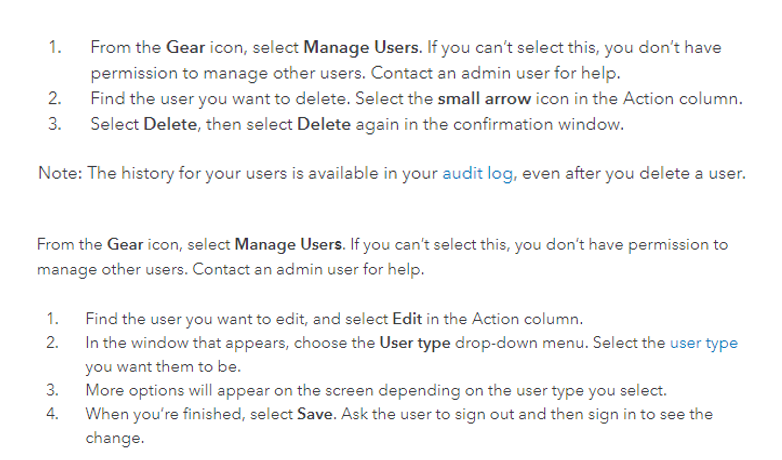 Deleting and Changing User Access