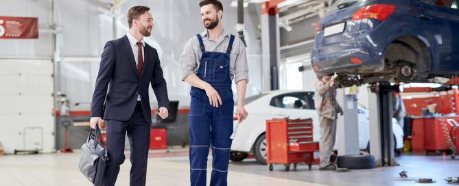 Businessman in Car Service