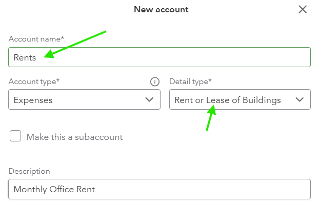Setup Rent or Lease of Building Expense Account in QuickBooks Online