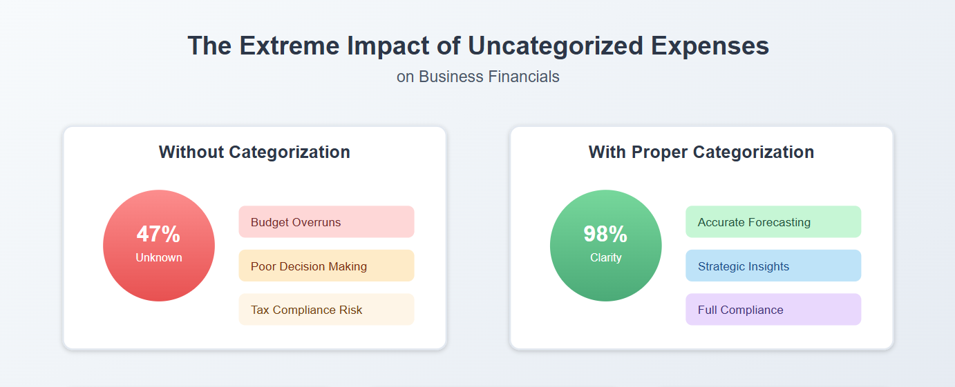 The Extreme Financial Impact of Uncategorized Expenses in QuickBooks Online.