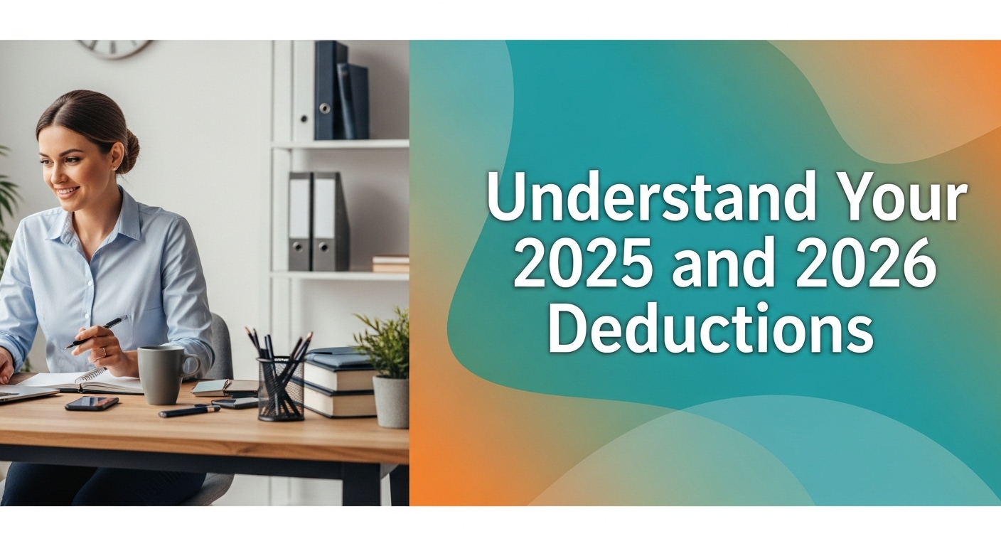 A professional header image for a blog post about "Inflation-Adjusted Standard Deduction 2025 and 2026.